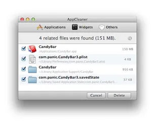 App cleaning candybar screenshot