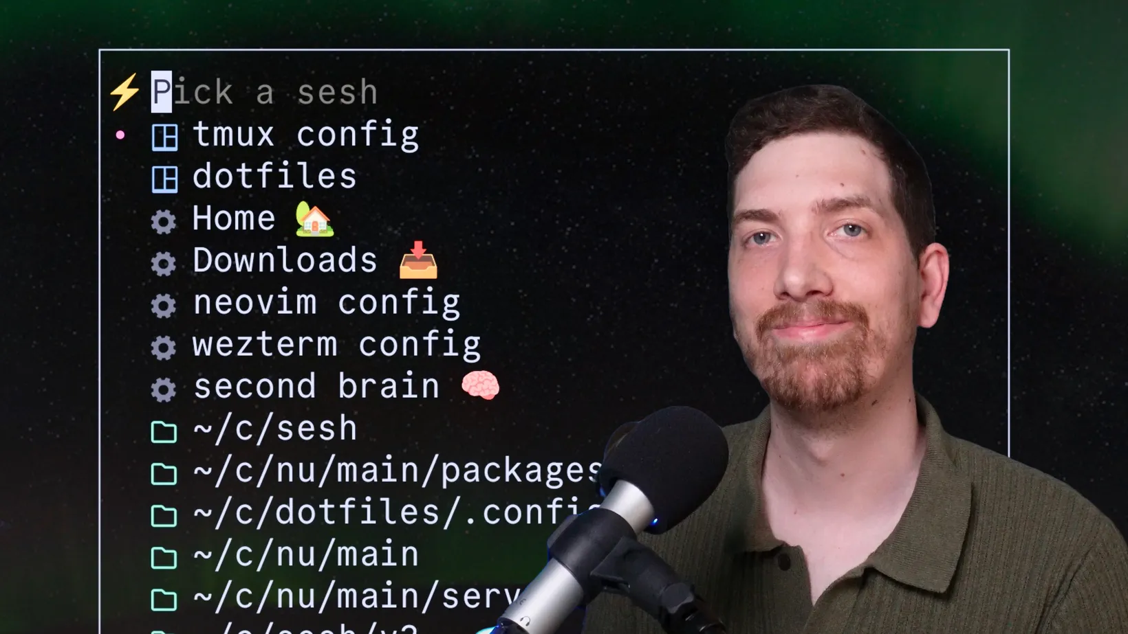 Smart tmux sessions with sesh